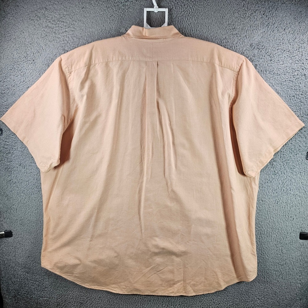 Polo Ralph Lauren Mens 4XLT Peach Orange Oxford Short Sleeve Untucked Fit Shirt - Picture 7 of 10